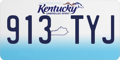 KY license plate 913TYJ