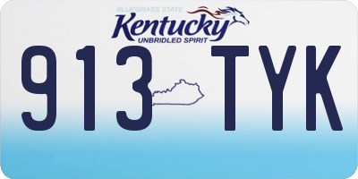 KY license plate 913TYK