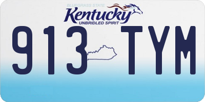 KY license plate 913TYM