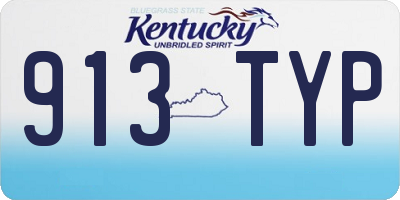 KY license plate 913TYP