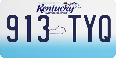 KY license plate 913TYQ