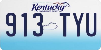 KY license plate 913TYU