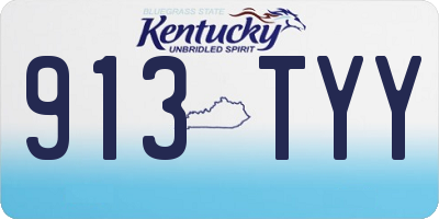 KY license plate 913TYY