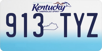 KY license plate 913TYZ