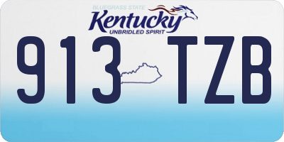 KY license plate 913TZB