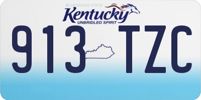 KY license plate 913TZC