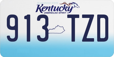 KY license plate 913TZD