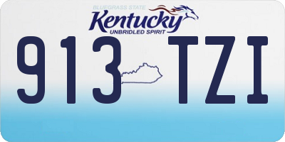 KY license plate 913TZI