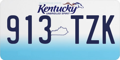 KY license plate 913TZK