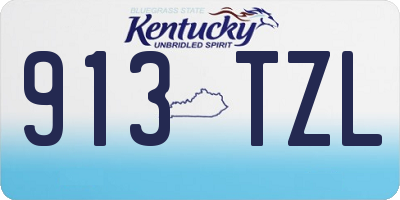 KY license plate 913TZL