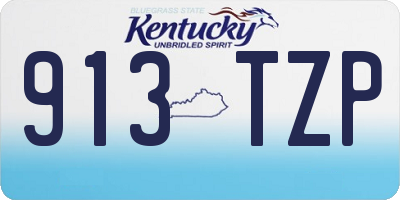 KY license plate 913TZP