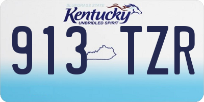 KY license plate 913TZR