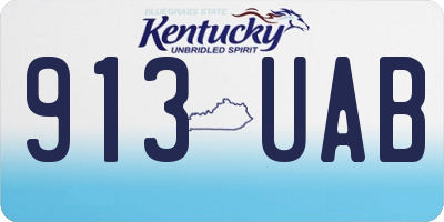 KY license plate 913UAB