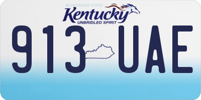 KY license plate 913UAE