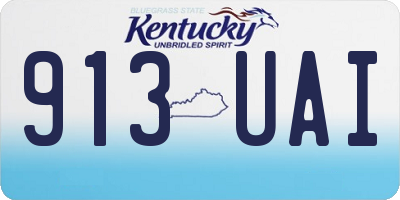 KY license plate 913UAI