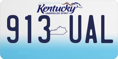 KY license plate 913UAL