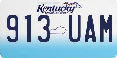 KY license plate 913UAM