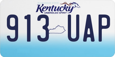 KY license plate 913UAP