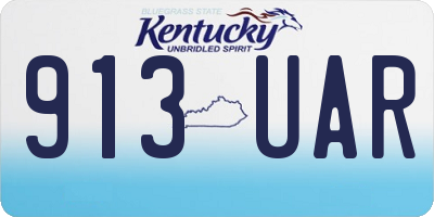 KY license plate 913UAR