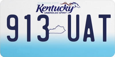 KY license plate 913UAT