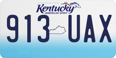 KY license plate 913UAX