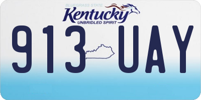 KY license plate 913UAY