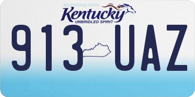 KY license plate 913UAZ