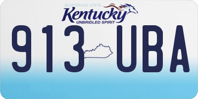 KY license plate 913UBA