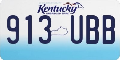 KY license plate 913UBB