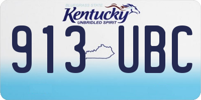 KY license plate 913UBC