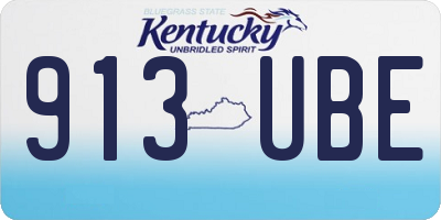 KY license plate 913UBE