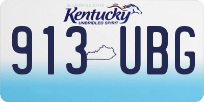 KY license plate 913UBG