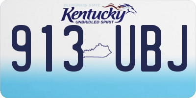 KY license plate 913UBJ