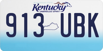 KY license plate 913UBK