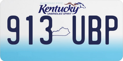KY license plate 913UBP