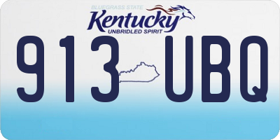 KY license plate 913UBQ
