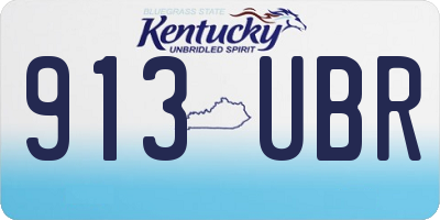 KY license plate 913UBR