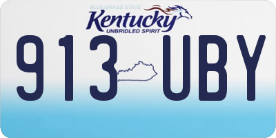 KY license plate 913UBY