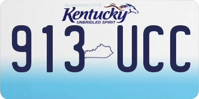 KY license plate 913UCC
