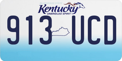KY license plate 913UCD