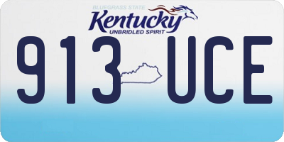 KY license plate 913UCE