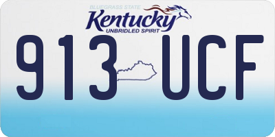 KY license plate 913UCF