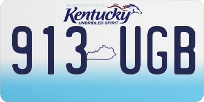 KY license plate 913UGB