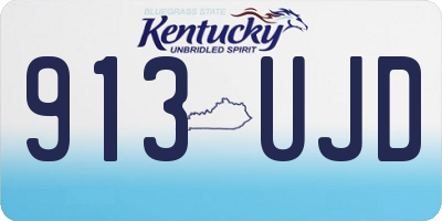 KY license plate 913UJD