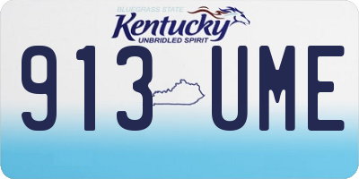 KY license plate 913UME