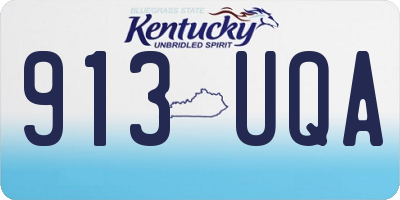 KY license plate 913UQA