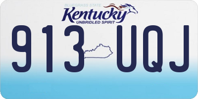 KY license plate 913UQJ