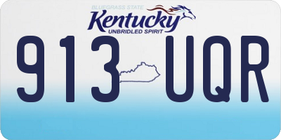KY license plate 913UQR