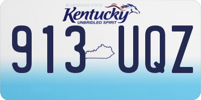 KY license plate 913UQZ