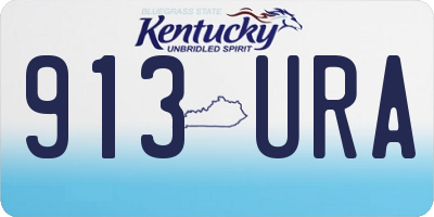 KY license plate 913URA